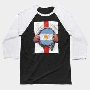 Argentina Flag English Flag Ripped Open - Gift for Argentinian From Argentina Baseball T-Shirt